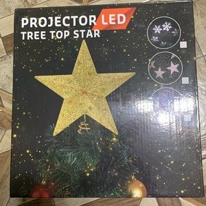 Projector LED Tree Top Star- Gold